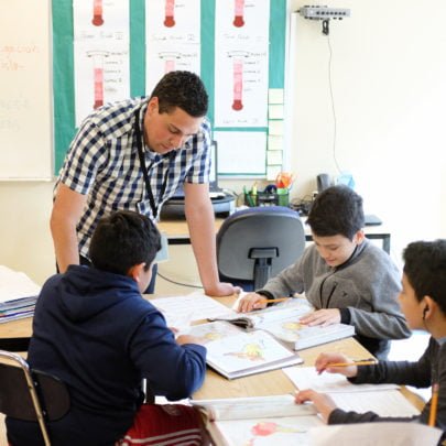 LPMS teacher and students in class