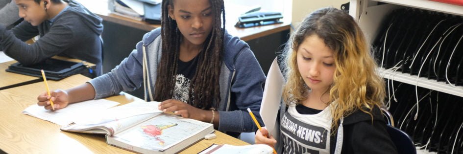LPMS two students at desk