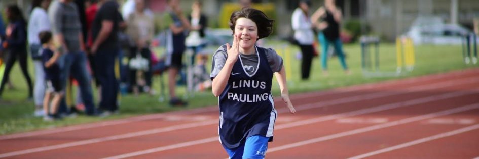 LPMS student running on track